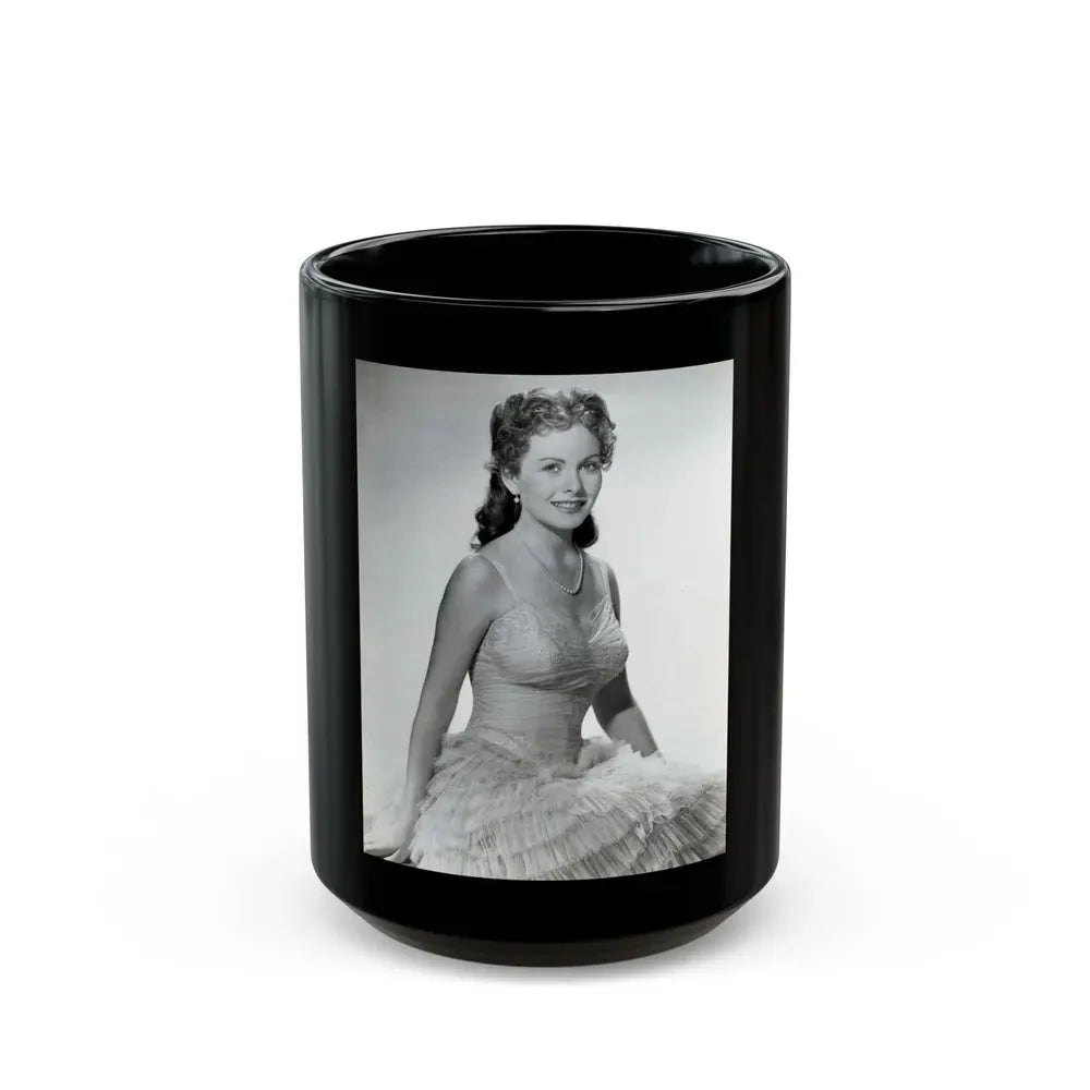 Jeanne Crain #177 (Vintage Female Icon) Black Coffee Mug 15oz - Go Mug Yourself