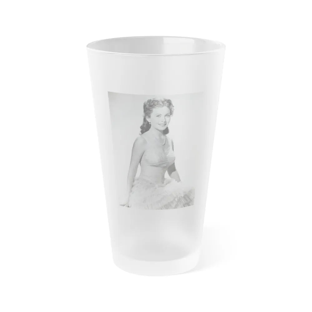 Jeanne Crain #177 (Vintage Female Icon) Frosted Pint Glass 16oz-16oz-Frosted-Go Mug Yourself