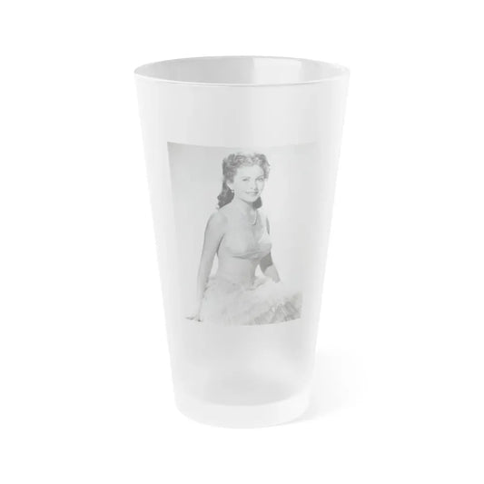 Jeanne Crain #177 (Vintage Female Icon) Frosted Pint Glass 16oz 16oz Frosted - Go Mug Yourself