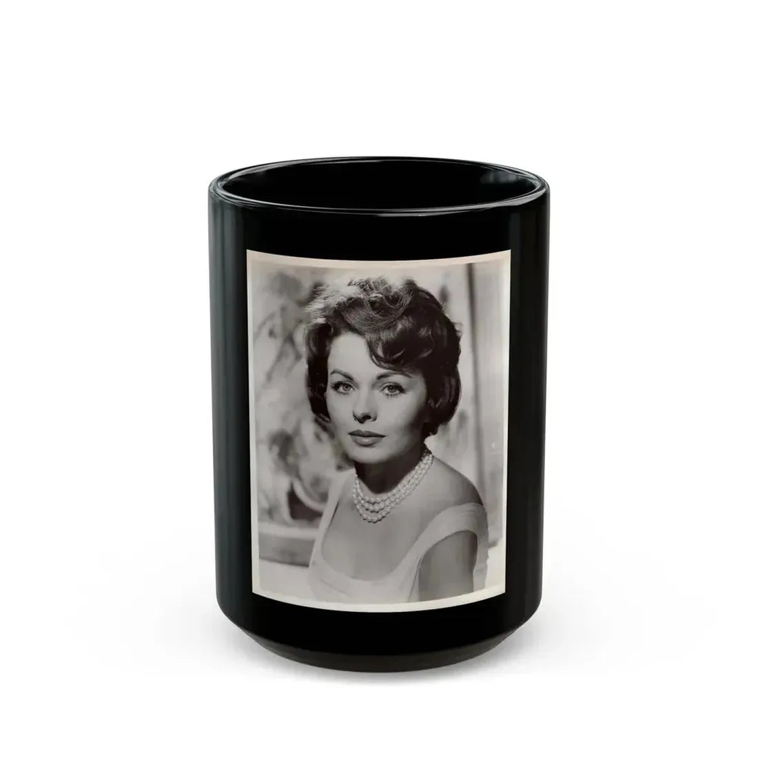 Jeanne Crain #183 (Vintage Female Icon) Black Coffee Mug 15oz - Go Mug Yourself