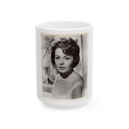 Jeanne Crain #183 (Vintage Female Icon) White Coffee Mug-15oz-Go Mug Yourself