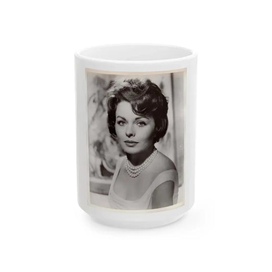 Jeanne Crain #183 (Vintage Female Icon) White Coffee Mug 15oz - Go Mug Yourself