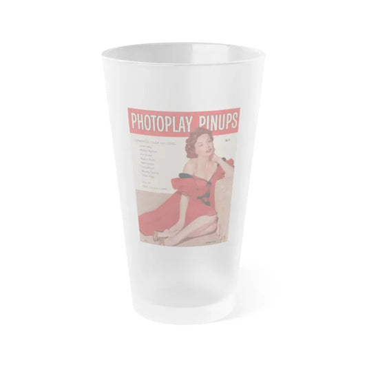 Jeanne Crain #187 - Photoplay Pin-Ups Magazine Issue #5 (Vintage Female Icon) Frosted Pint Glass 16oz 16oz Frosted - Go Mug Yourself