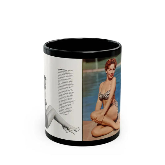 Jeanne Crain #189 - Modern Screen Pin-Ups Magazine Issue #1 (Vintage Female Icon) Black Coffee Mug 11oz - Go Mug Yourself