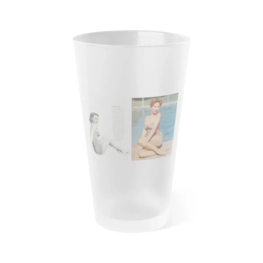 Jeanne Crain #189 - Modern Screen Pin-Ups Magazine Issue #1 (Vintage Female Icon) Frosted Pint Glass 16oz 16oz Frosted - Go Mug Yourself