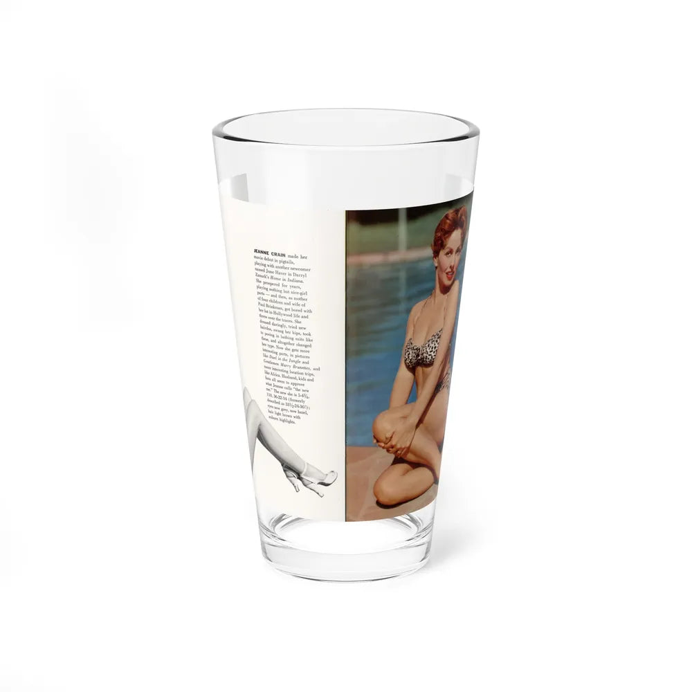 Jeanne Crain #189 - Modern Screen Pin-Ups Magazine Issue #1 (Vintage Female Icon) Pint Glass 16oz-16oz-Go Mug Yourself