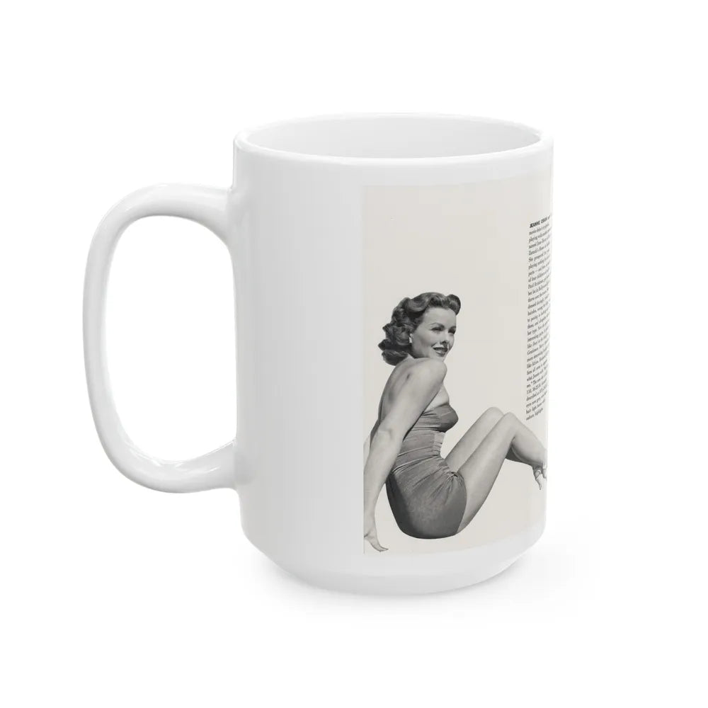 Jeanne Crain #189 - Modern Screen Pin-Ups Magazine Issue #1 (Vintage Female Icon) White Coffee Mug-Go Mug Yourself