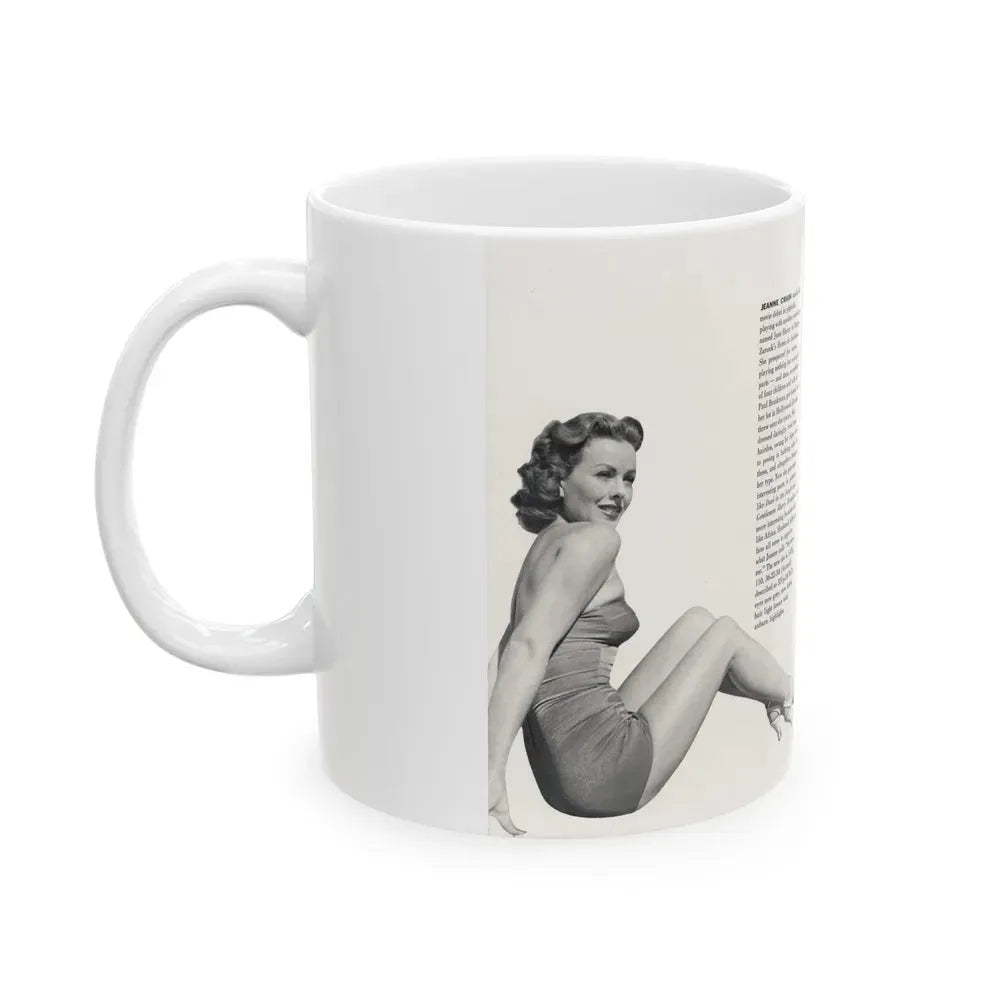 Jeanne Crain #189 - Modern Screen Pin-Ups Magazine Issue #1 (Vintage Female Icon) White Coffee Mug - Go Mug Yourself