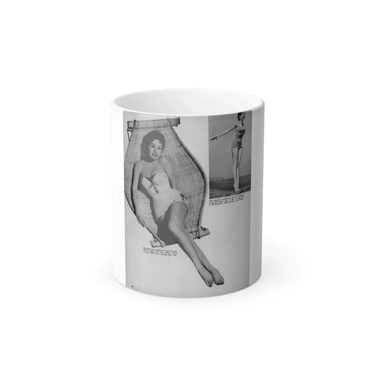 Jeanne Crain #192 - 8.5x10.5 1950's B&W Full Body Page Pin-Up Photo & Caption from Movie Star Magazine (Vintage Female Icon) Color Changing Coffee Mug 11oz - Go Mug Yourself