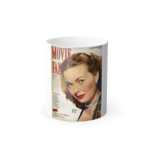 Jeanne Crain #193 - Mag. Cover (Vintage Female Icon) Color Changing Coffee Mug 11oz - Go Mug Yourself