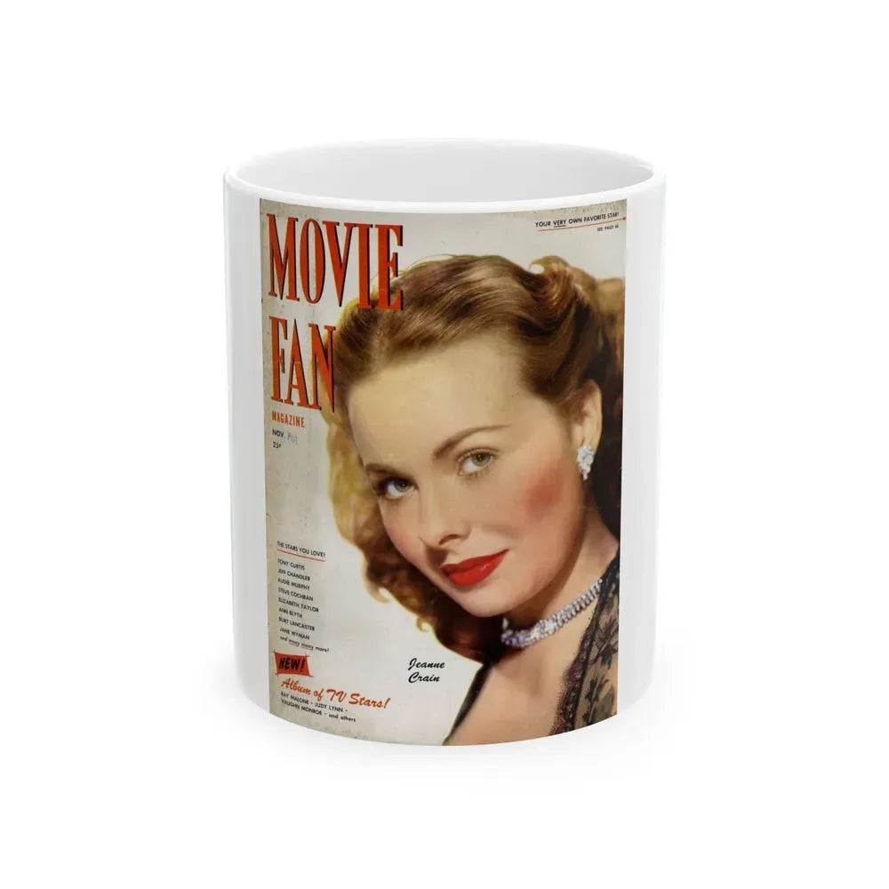 Jeanne Crain #193 - Mag. Cover (Vintage Female Icon) White Coffee Mug 11oz - Go Mug Yourself