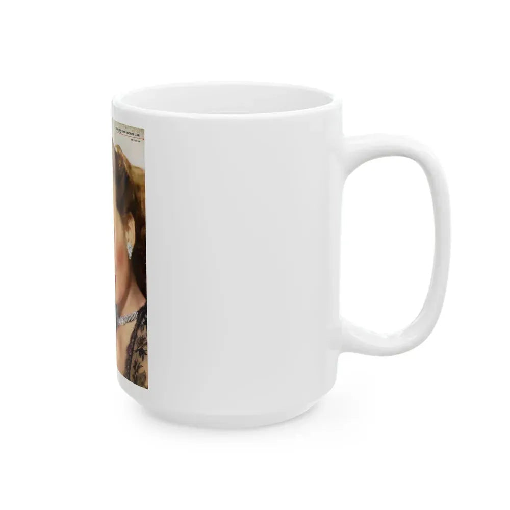 Jeanne Crain #193 - Mag. Cover (Vintage Female Icon) White Coffee Mug - Go Mug Yourself