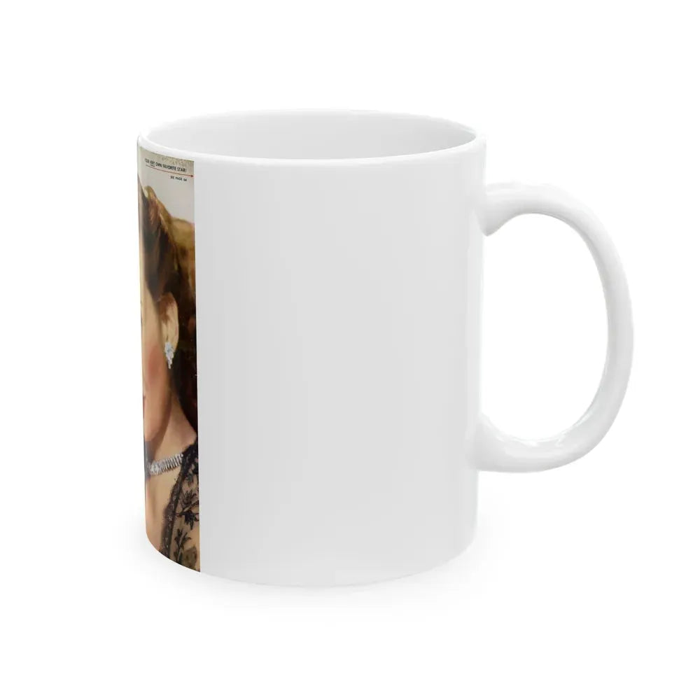 Jeanne Crain #193 - Mag. Cover (Vintage Female Icon) White Coffee Mug - Go Mug Yourself