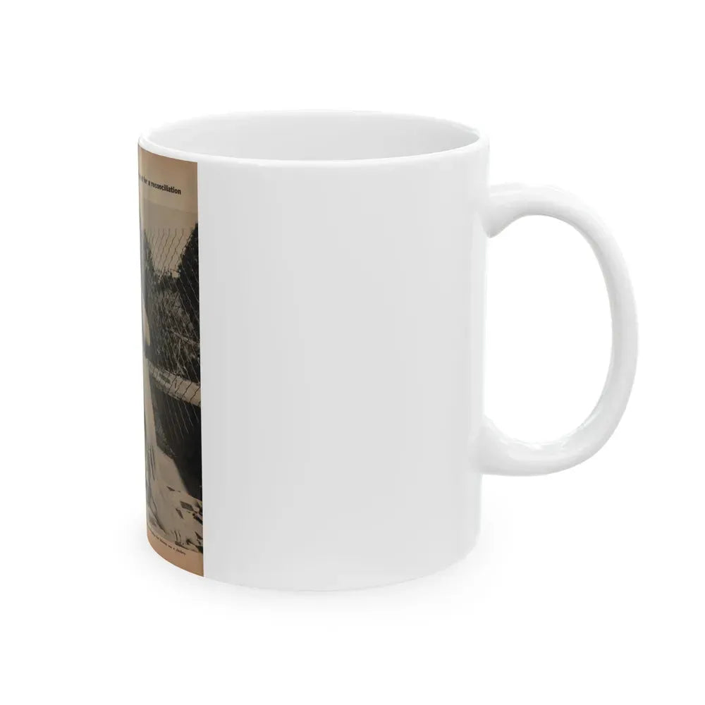 Jeanne Crain #194 - 8.5x10.5 Circa 50's B&W Full Body Magazine Page Photo (Vintage Female Icon) White Coffee Mug - Go Mug Yourself