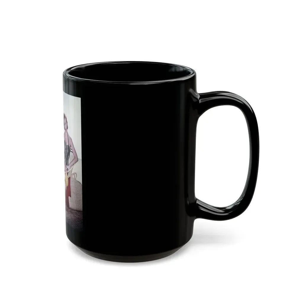 Jeanne Crain #195 (Vintage Female Icon) Black Coffee Mug - Go Mug Yourself