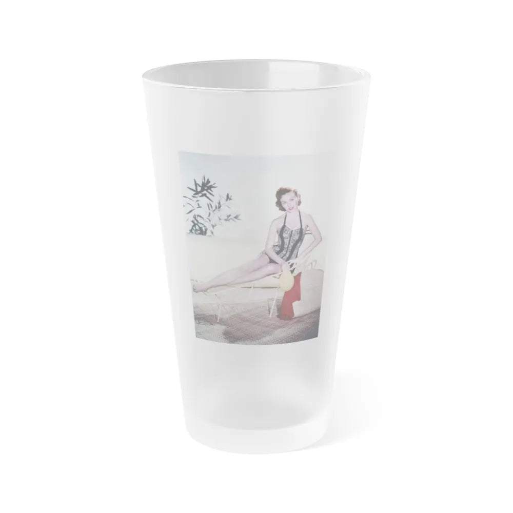 Jeanne Crain #195 (Vintage Female Icon) Frosted Pint Glass 16oz-16oz-Frosted-Go Mug Yourself