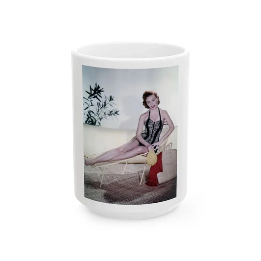 Jeanne Crain #195 (Vintage Female Icon) White Coffee Mug 15oz - Go Mug Yourself