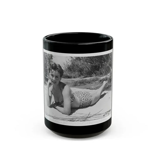Jeanne Crain #81 (Vintage Female Icon) Black Coffee Mug 15oz - Go Mug Yourself
