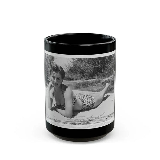 Jeanne Crain #81 (Vintage Female Icon) Black Coffee Mug 15oz - Go Mug Yourself