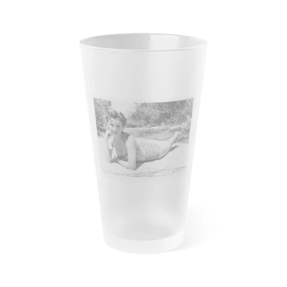 Jeanne Crain #81 (Vintage Female Icon) Frosted Pint Glass 16oz-16oz-Frosted-Go Mug Yourself