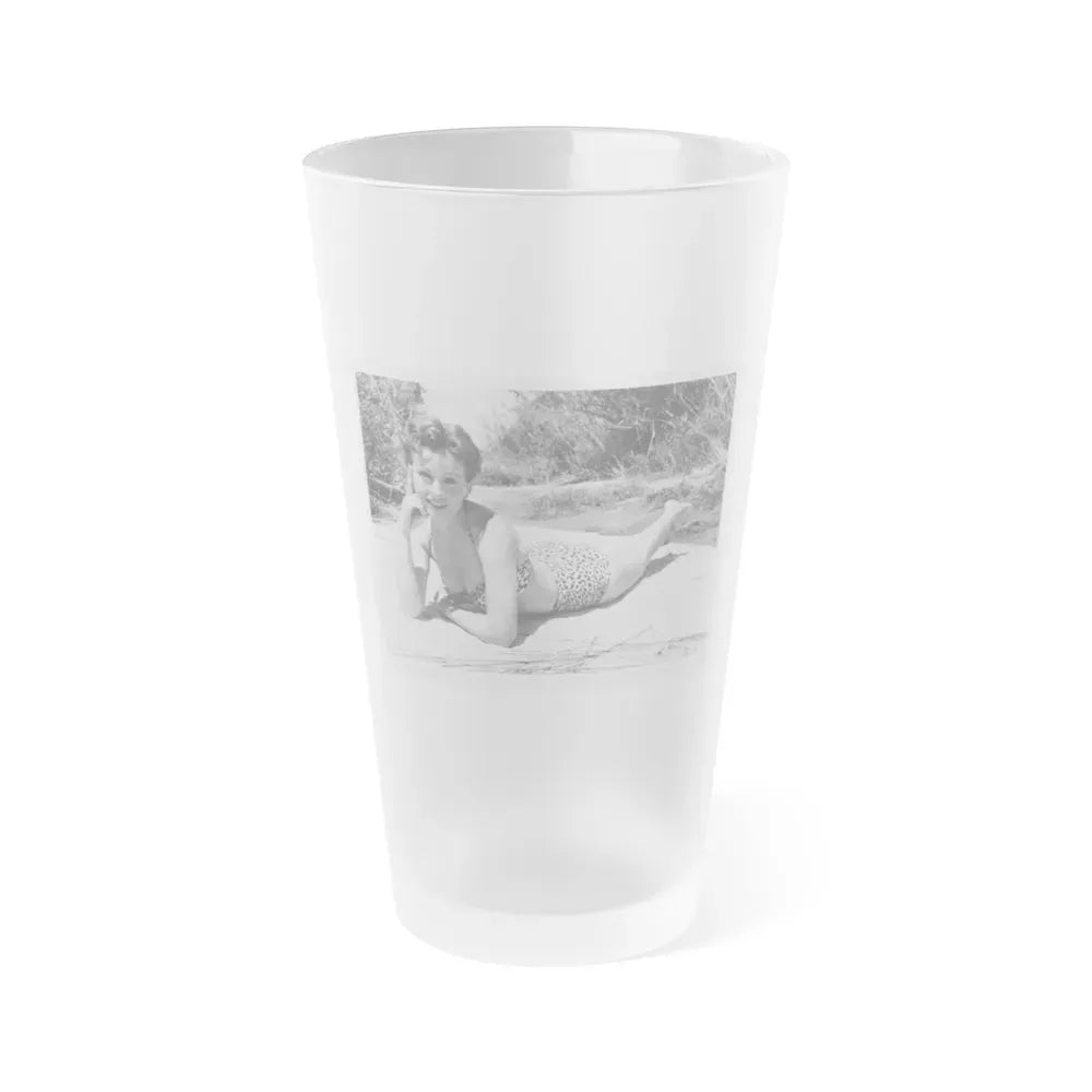 Jeanne Crain #81 (Vintage Female Icon) Frosted Pint Glass 16oz 16oz Frosted - Go Mug Yourself