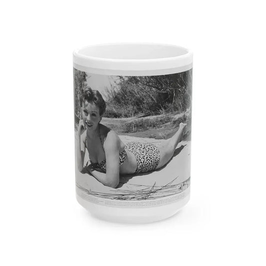 Jeanne Crain #81 (Vintage Female Icon) White Coffee Mug 15oz - Go Mug Yourself