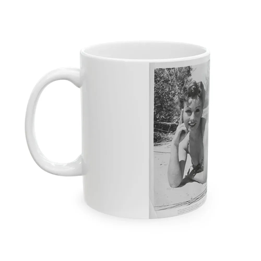 Jeanne Crain #81 (Vintage Female Icon) White Coffee Mug - Go Mug Yourself