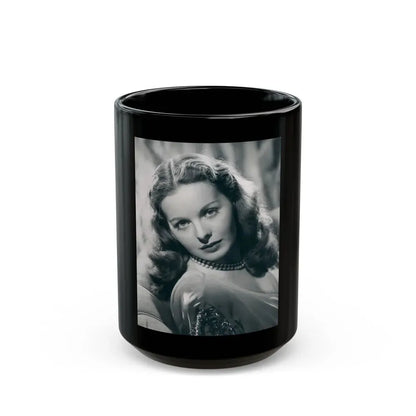 Jeanne Crain #97 (Vintage Female Icon) Black Coffee Mug 15oz - Go Mug Yourself