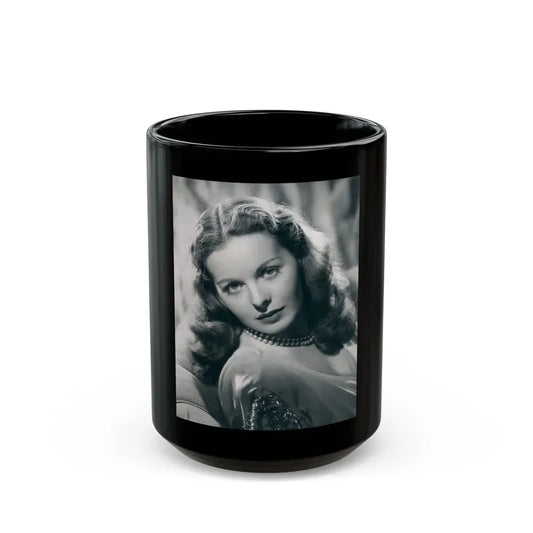 Jeanne Crain #97 (Vintage Female Icon) Black Coffee Mug 15oz - Go Mug Yourself