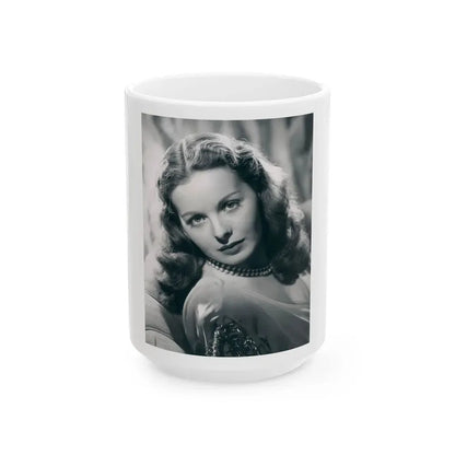 Jeanne Crain #97 (Vintage Female Icon) White Coffee Mug 15oz - Go Mug Yourself