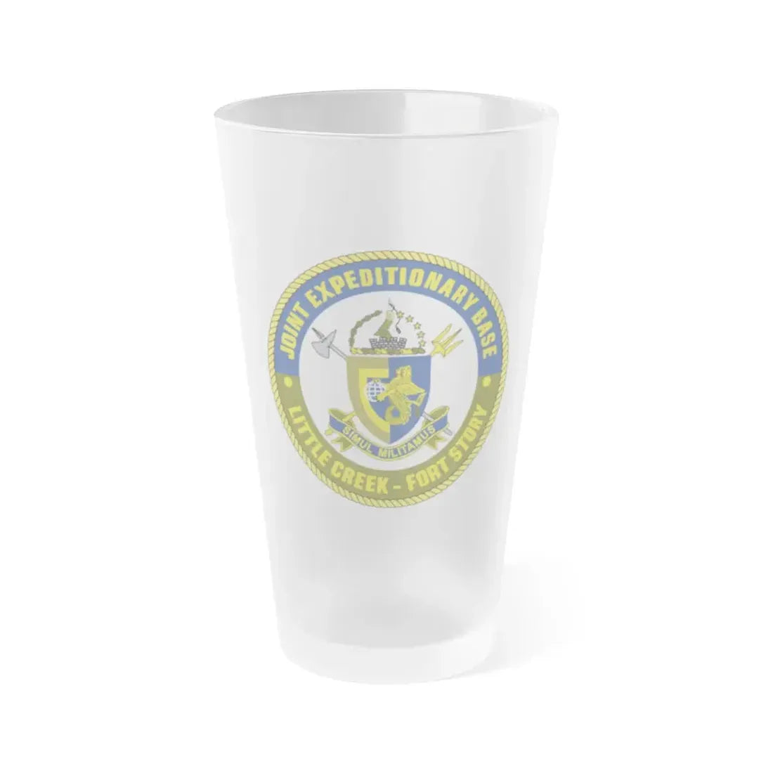 JEB Little Creek Fort Story (U.S. Navy) Frosted Pint Glass 16oz Default Title - Go Mug Yourself