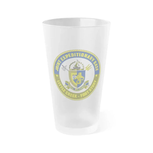 JEB Little Creek Fort Story (U.S. Navy) Frosted Pint Glass 16oz Default Title - Go Mug Yourself