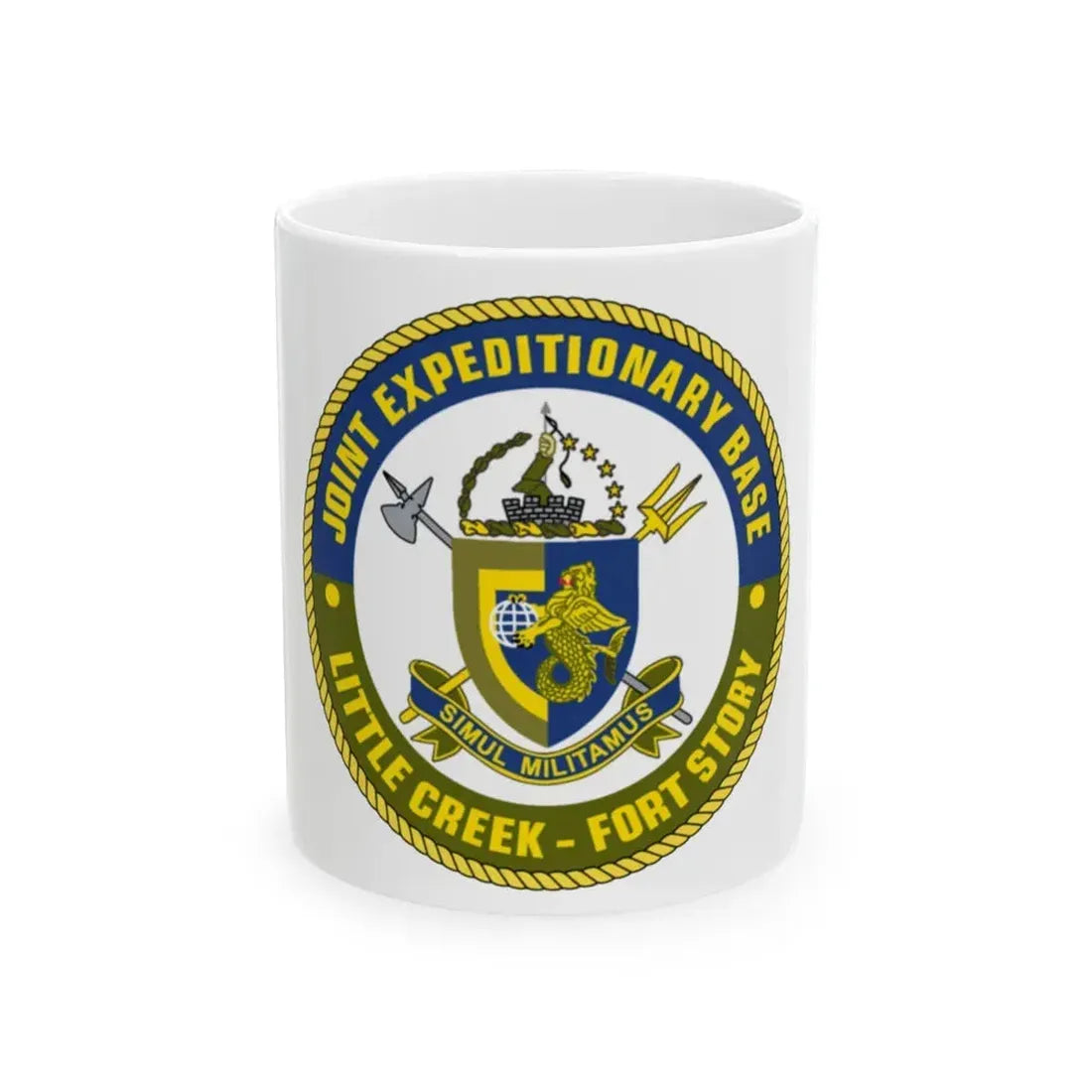 JEB Little Creek Fort Story (U.S. Navy) White Coffee Mug 11oz - Go Mug Yourself