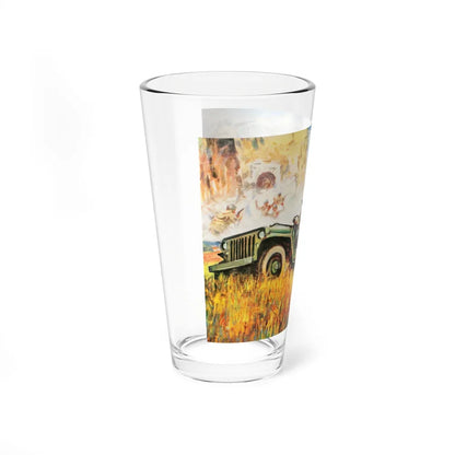 Jeeps Willys, The Saturday Evening Post, 1945 - Pint Glass 16oz-Go Mug Yourself