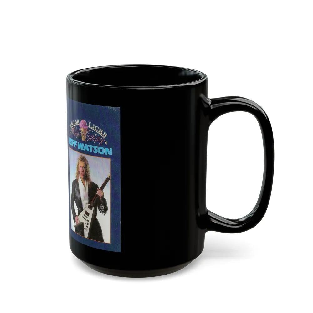 JEFF WATSON STAR LICKS MASTER SERIES (VHS COVER) - Black Coffee Mug-Go Mug Yourself