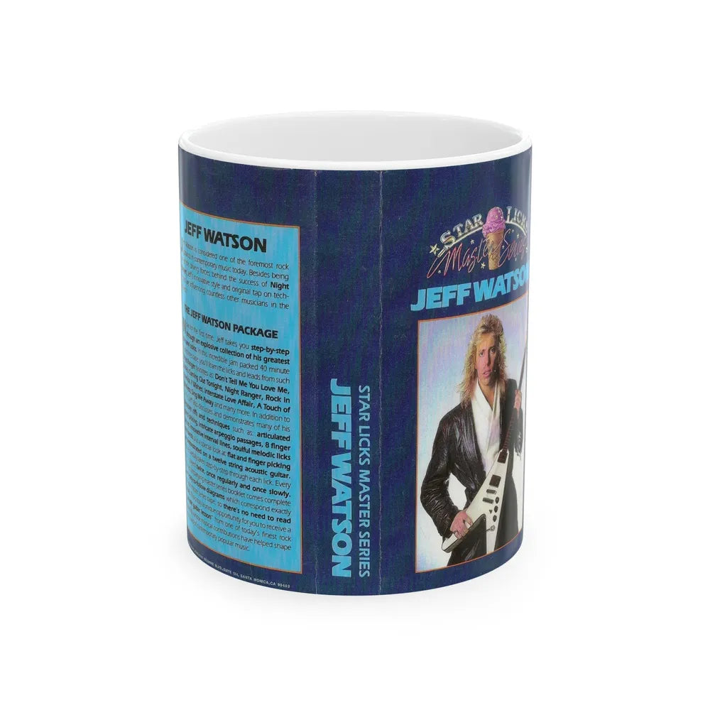 JEFF WATSON STAR LICKS MASTER SERIES (VHS COVER) - White Coffee Mug-11oz-Go Mug Yourself