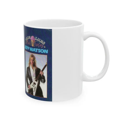 JEFF WATSON STAR LICKS MASTER SERIES (VHS COVER) - White Coffee Mug-Go Mug Yourself