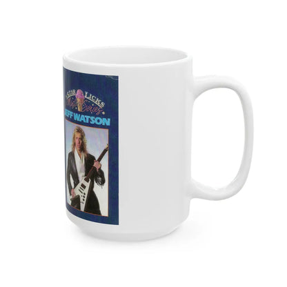 JEFF WATSON STAR LICKS MASTER SERIES (VHS COVER) - White Coffee Mug-Go Mug Yourself