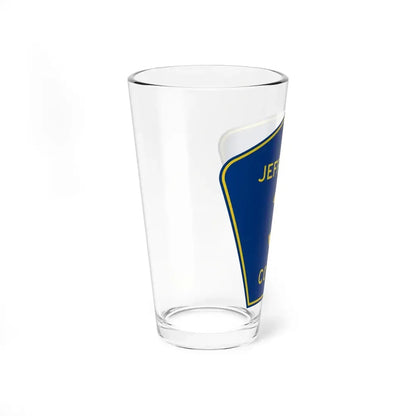 Jefferson County 3 (Florida) (Road Sign) Pint Glss 16oz - Go Mug Yourself