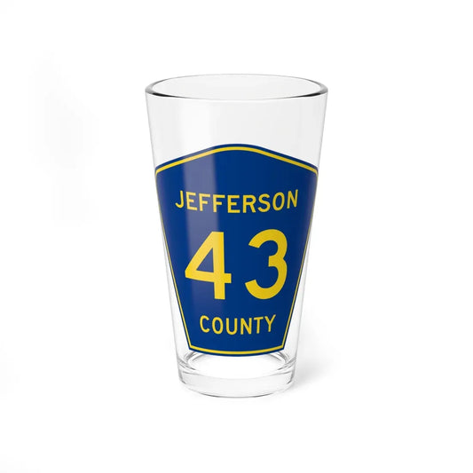 Jefferson County 43 (Ohio) (Road Sign) Pint Glass 16oz 16oz - Go Mug Yourself