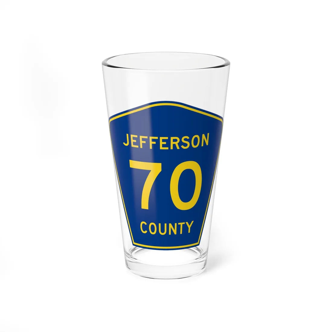 Jefferson County 70 (Colorado) (Road Sign) Pint Glss 16oz 16oz - Go Mug Yourself