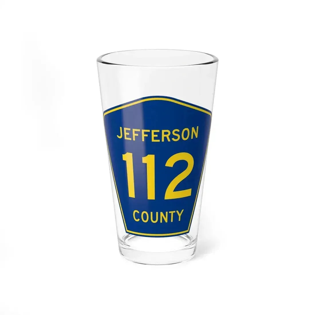 Jefferson County Route 112 AL (Alabama) (Road Sign) Pint Glass 16oz 16oz - Go Mug Yourself