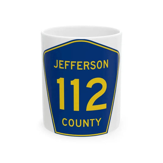Jefferson County Route 112 AL (Alabama) (Road Sign) White Coffee Mug 11oz - Go Mug Yourself