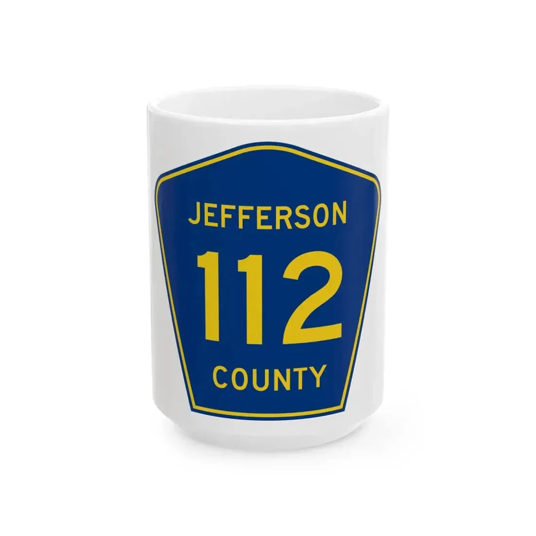Jefferson County Route 112 AL (Alabama) (Road Sign) White Coffee Mug 15oz - Go Mug Yourself
