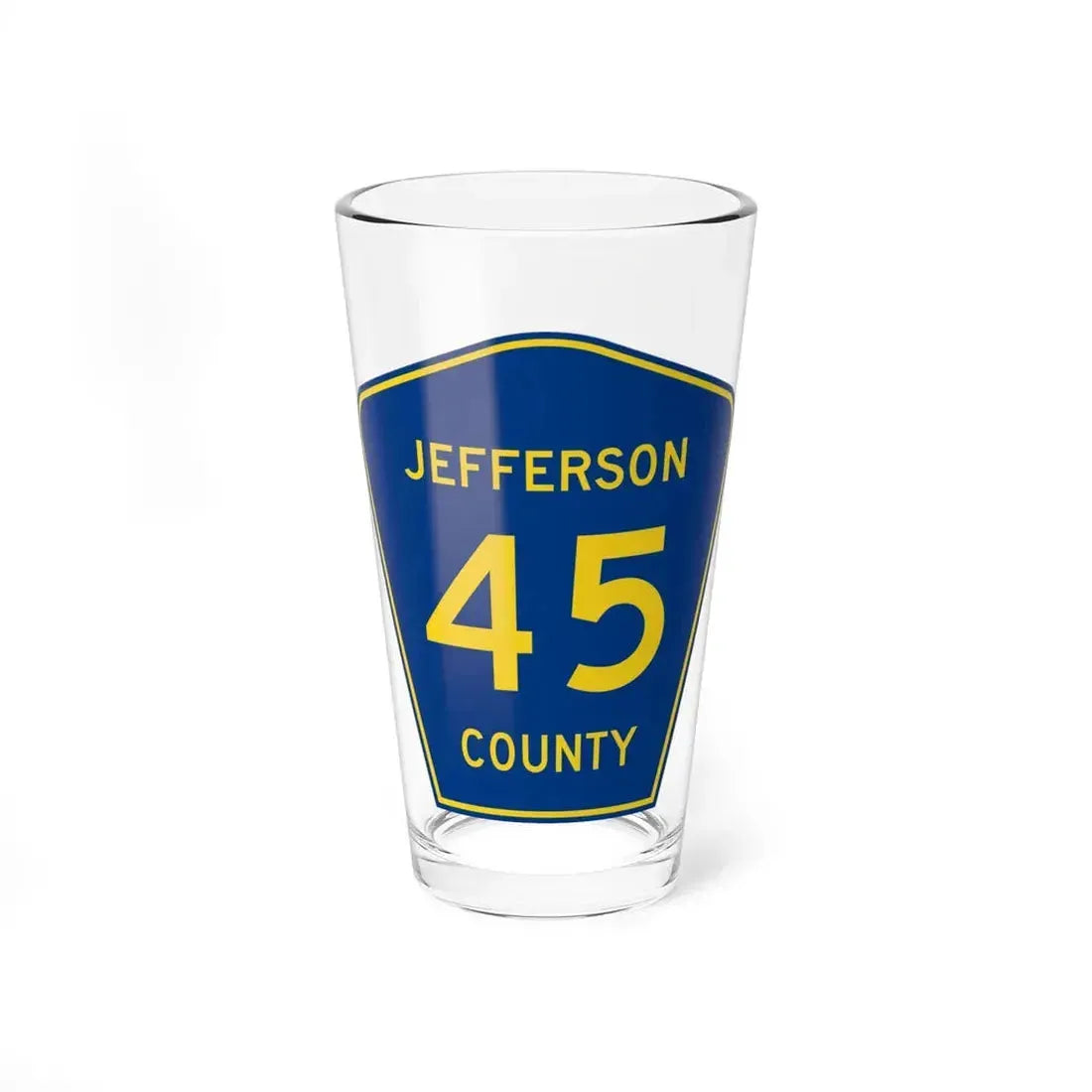 Jefferson County Route 45 AL (Alabama) (Road Sign) Pint Glass 16oz 16oz - Go Mug Yourself