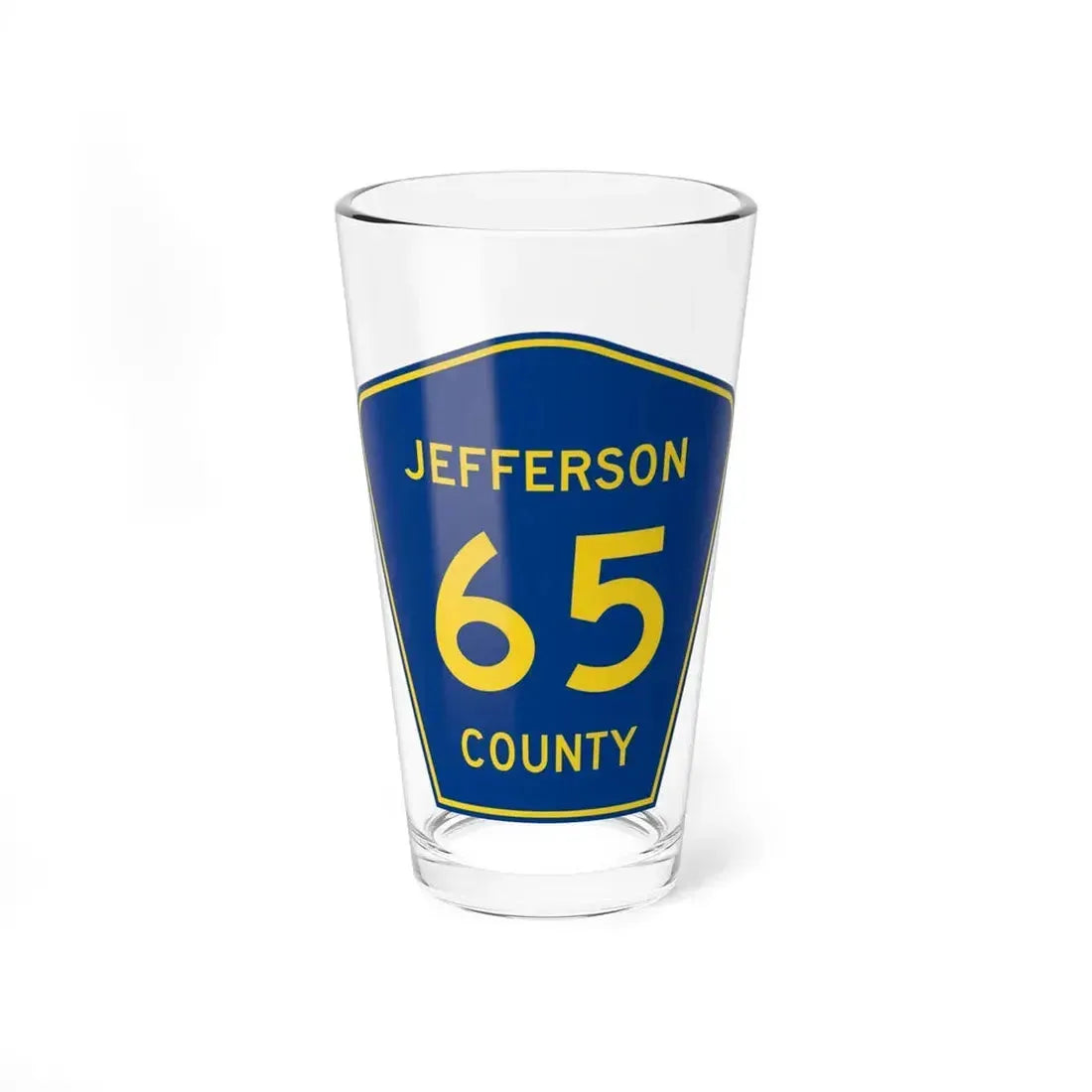 Jefferson County Route 65 AL (Alabama) (Road Sign) Pint Glass 16oz 16oz - Go Mug Yourself
