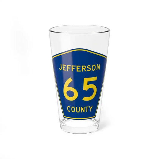 Jefferson County Route 65 AL (Alabama) (Road Sign) Pint Glass 16oz 16oz - Go Mug Yourself