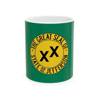 Jefferson state flag (United States) White Coffee Mug 11oz - Go Mug Yourself