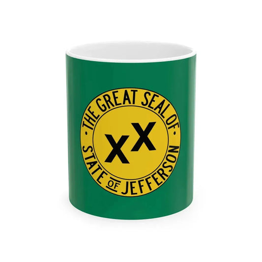 Jefferson state flag (United States) White Coffee Mug 11oz - Go Mug Yourself