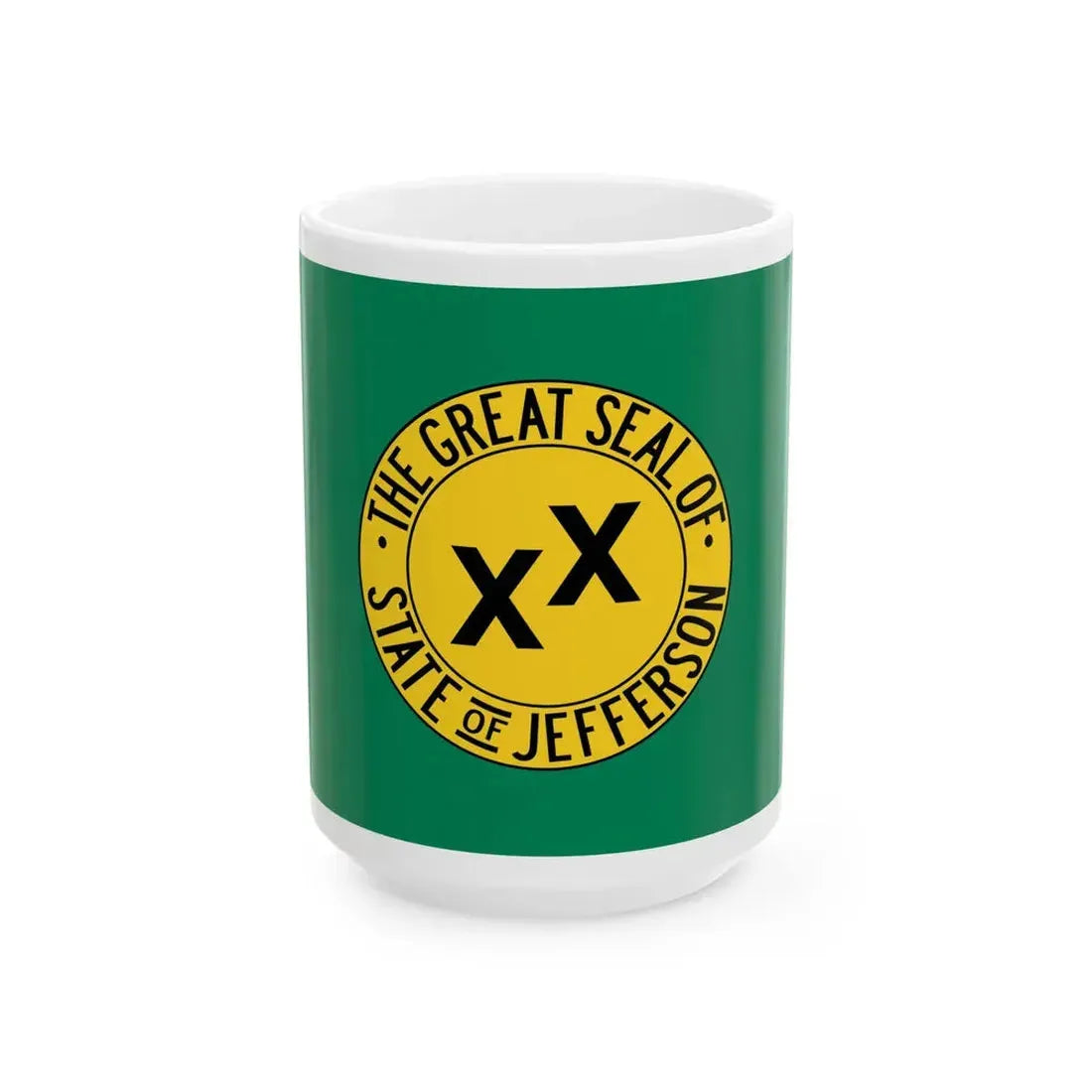 Jefferson state flag (United States) White Coffee Mug 15oz - Go Mug Yourself